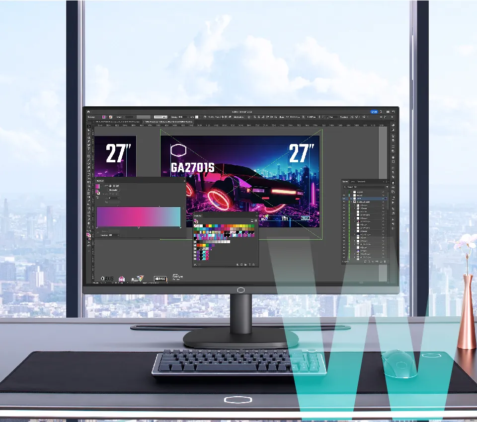 Cooler Master GA2701S 27" Full HD 100Hz Adaptive Sync IPS Gaming Monitor overview 2