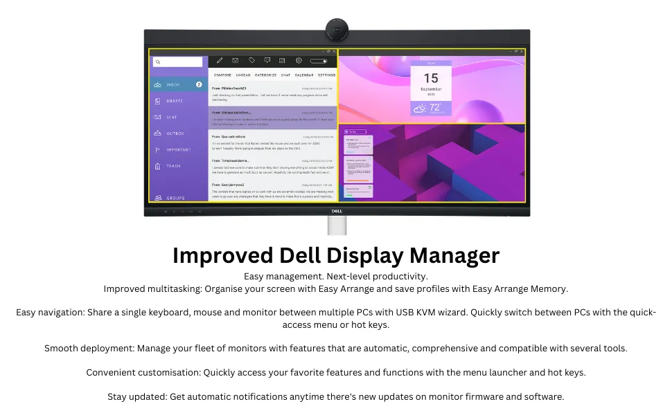 Dell 34" Curved Video Conferencing Monitor (P3424WEB) overview 11
