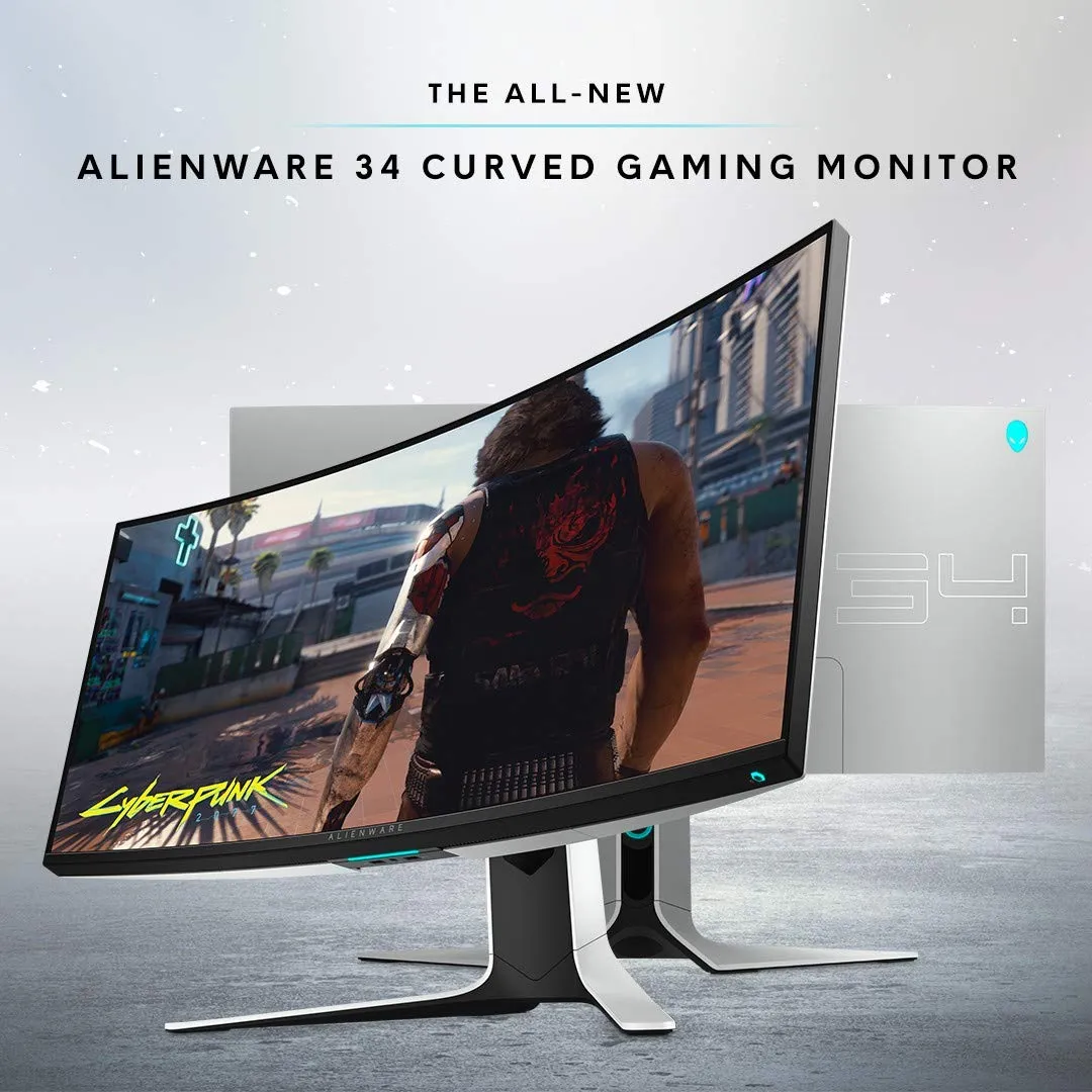 Dell Alienware AW3420DW Gaming Monitor (White) overview 6