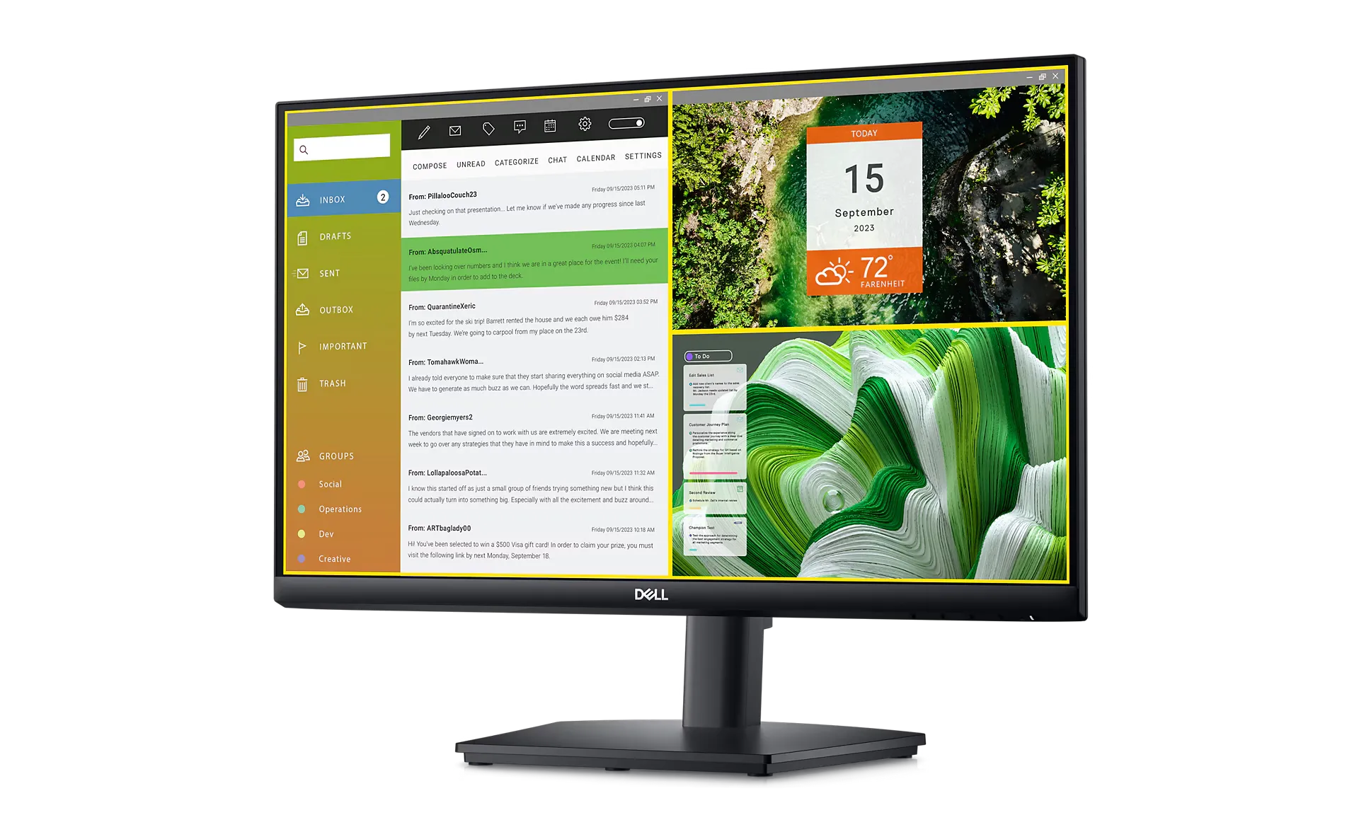 Dell E2424HS 24 inch FHD LED-backlit LCD Monitor with 5ms Response Time and Built-in Speakers overview 5