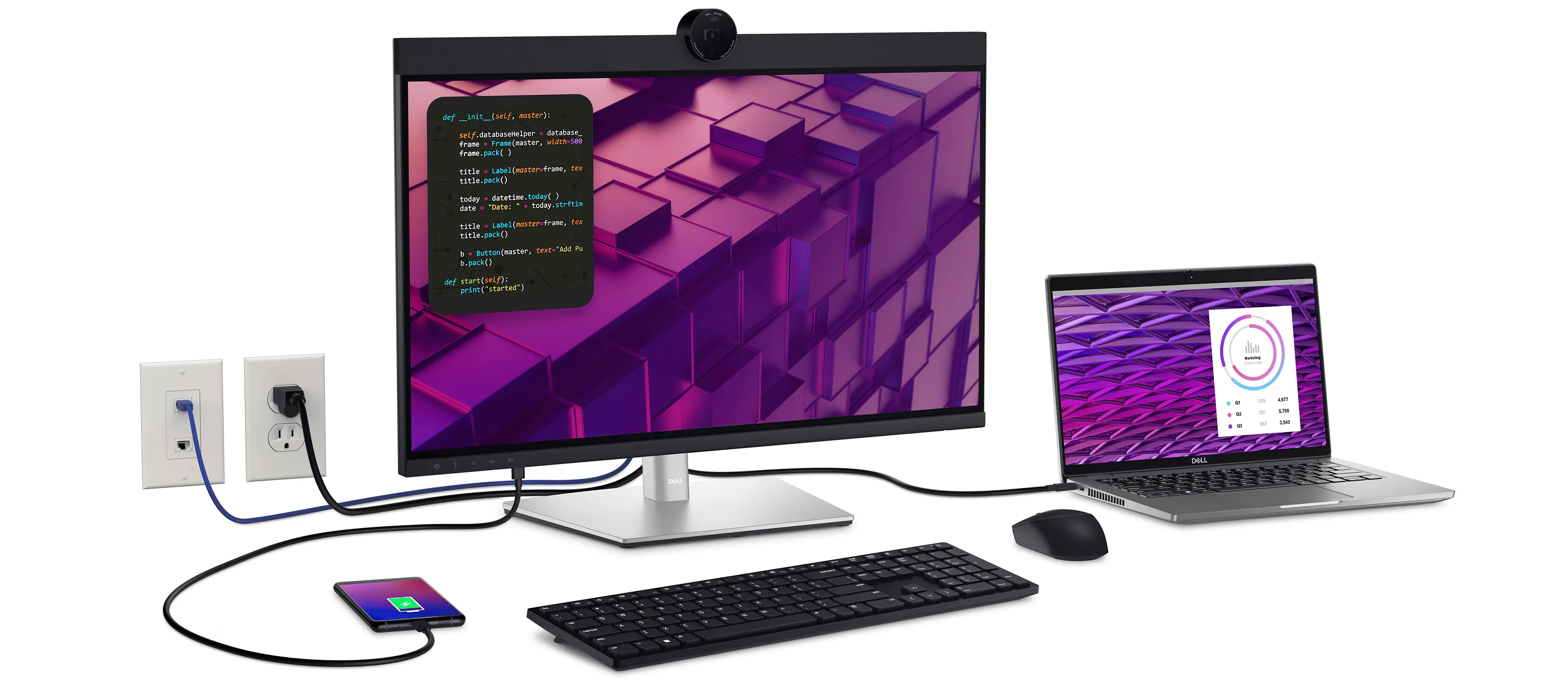 Dell P2724DEB 27" 2K 1440P 60Hz QHD IPS with Speaker Conferencing Monitor overview 4