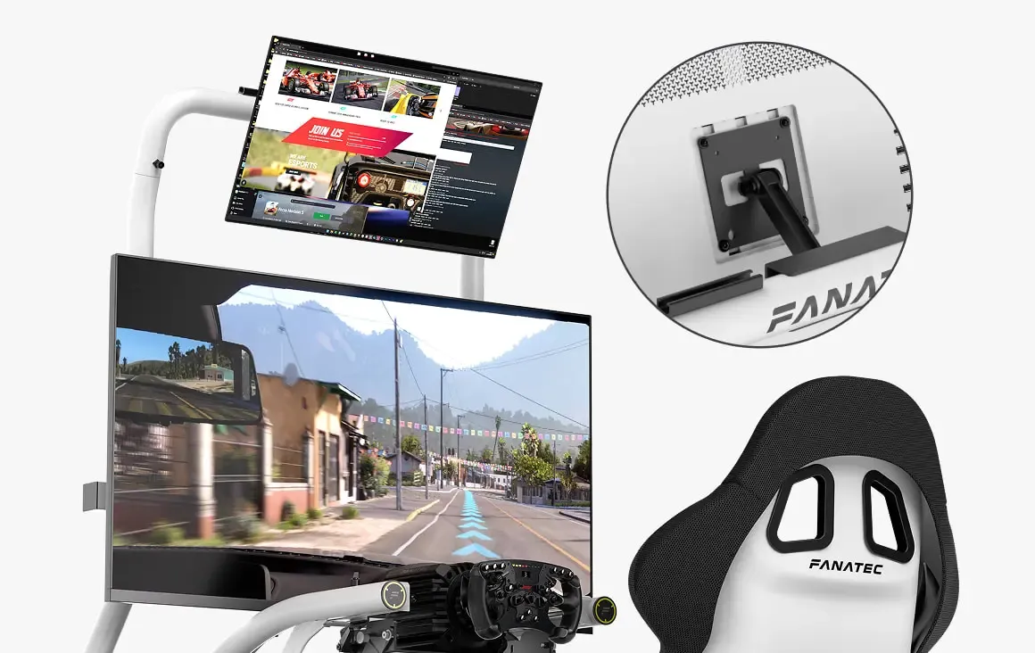 Fanatec GT Cockpit Monitor Stand (White) overview 6