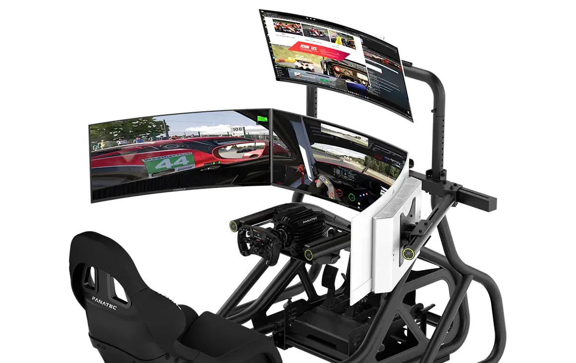 Fanatec GT Cockpit Triple Monitor Expansion Kit (Black) overview 1