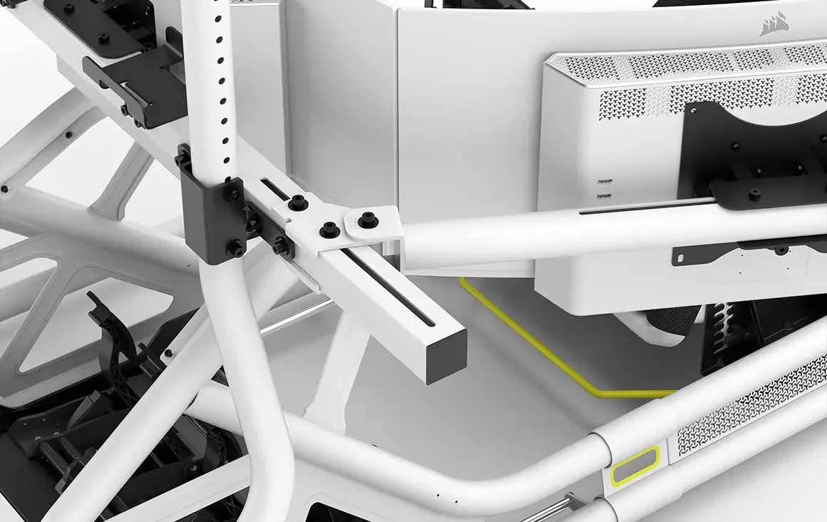 Fanatec GT Cockpit Triple Monitor Expansion Kit (White) overview 3