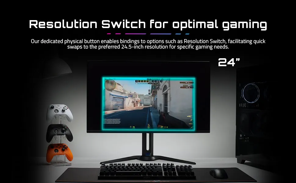 Gigabyte AORUS FO27Q2 27" Inch OLED 1440p 240 Hz Gaming Monitor (Black) overview 4