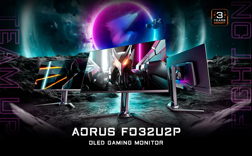Gigabyte Aorus FO32U2P 32-Inch UHD OLED 240Hz HDR Gaming Monitor overview 1
