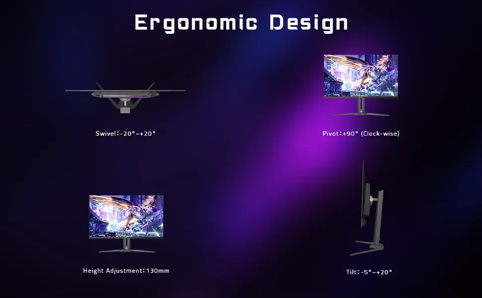 Gigabyte Aorus FO32U2P 32-Inch UHD OLED 240Hz HDR Gaming Monitor overview 5