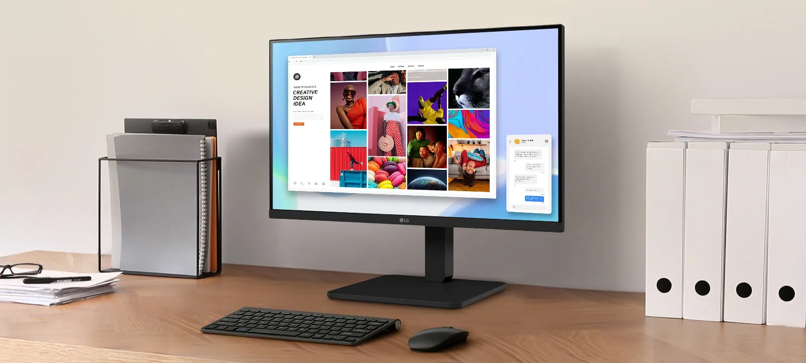 LG 24BA450-B 23.8" Inch Full HD IPS 100 Hz Monitor (Black) overview 1