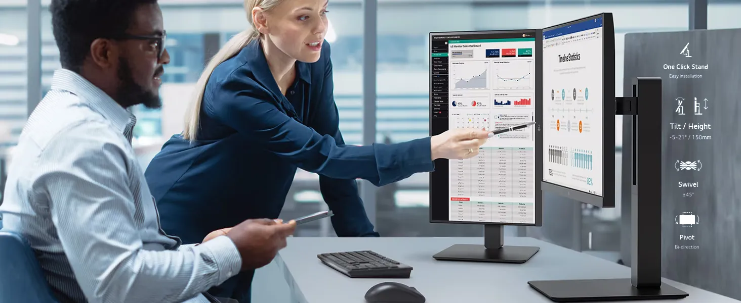 LG 24BA650 24" IPS Full HD (1920 x 1080) 100Hz Monitor (Black) overview 7