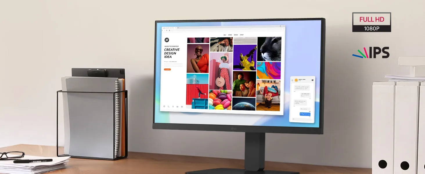 LG 24BA850-B 24" IPS Full HD (1920 x 1080) 100Hz Monitor (Black) overview 1