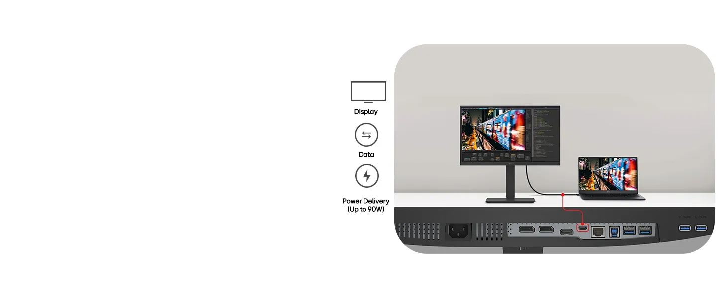 LG 24BA850-B 24" IPS Full HD (1920 x 1080) 100Hz Monitor (Black) overview 3