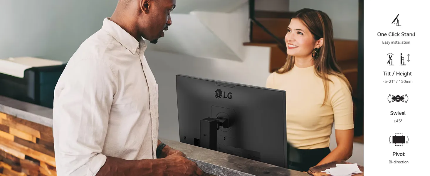 LG 24BA850-B 24" IPS Full HD (1920 x 1080) 100Hz Monitor (Black) overview 7