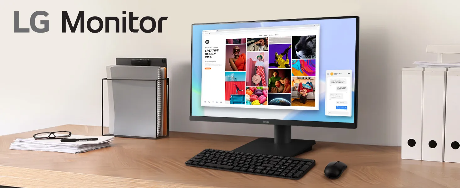 LG 24MS550-B 24 inch IPS FHD (1920x1080) Monitor (Black) overview 1