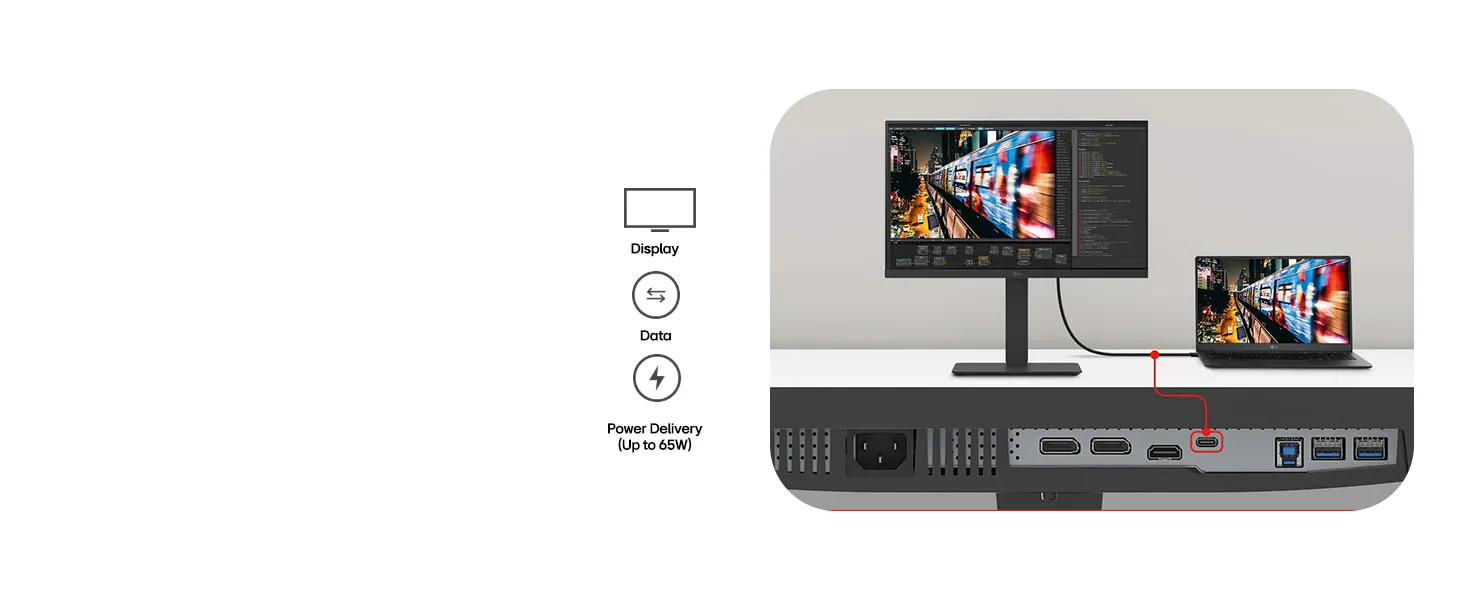 LG 27BA650-B 27" Full HD IPS 100 Hz Monitor overview 3