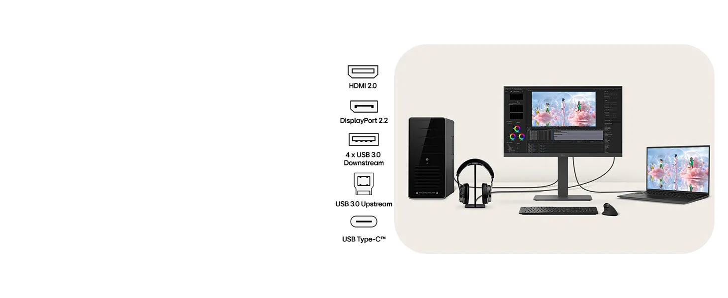 LG 27BA650-B 27" Full HD IPS 100 Hz Monitor overview 4