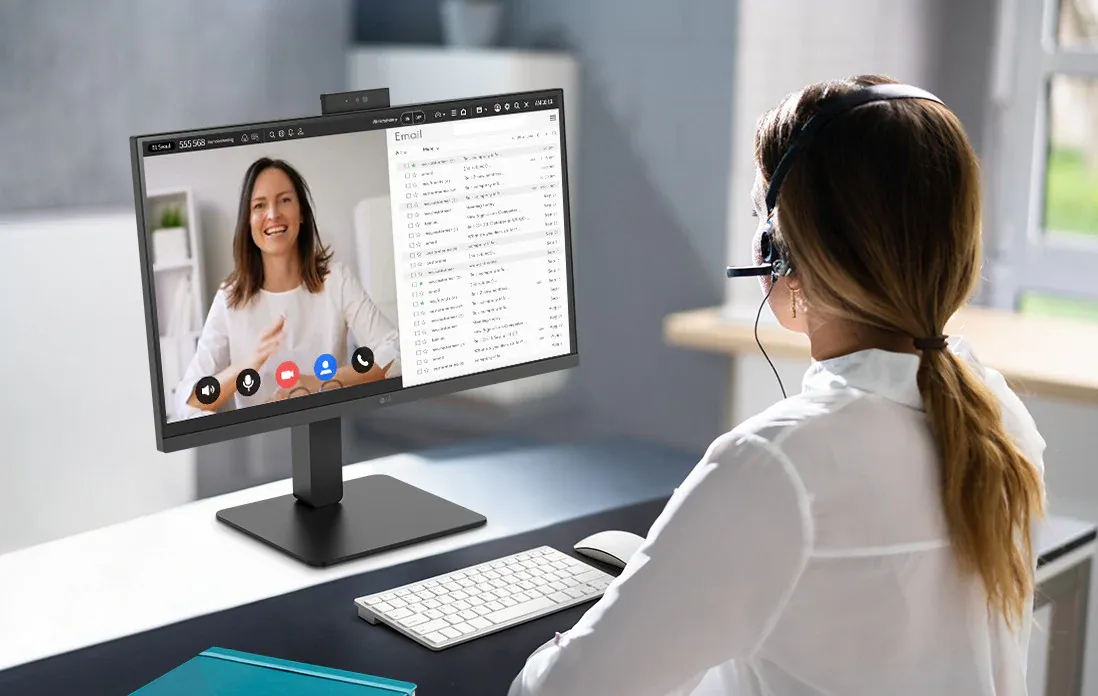 LG 27BA850-B 27" Full HD 100 Hz Video Conferencing Monitor (Black) overview 2