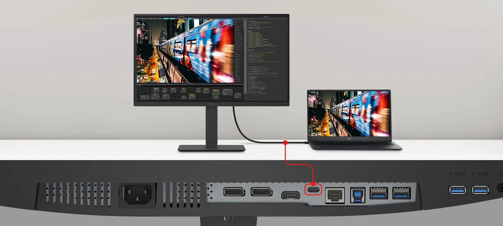 LG 27BA850-B 27" Full HD 100 Hz Video Conferencing Monitor (Black) overview 4