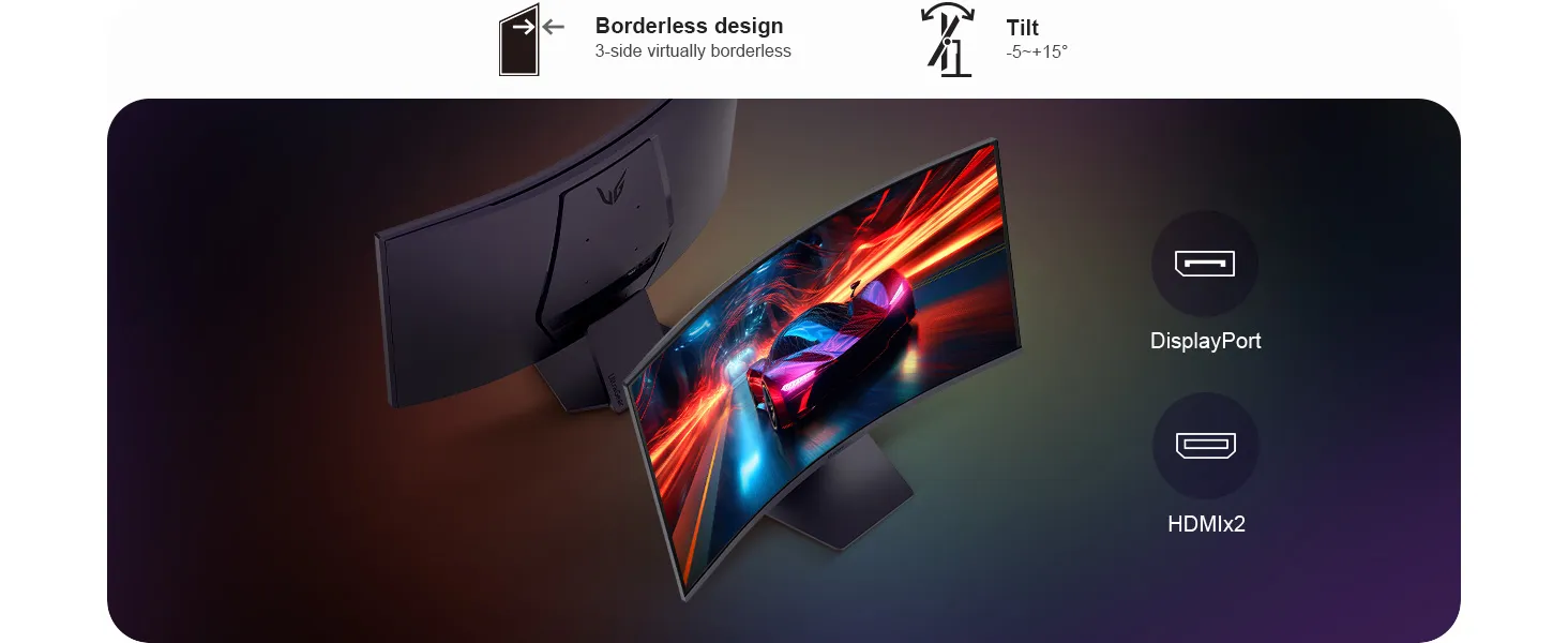 LG 27GS60QC-B Ultragear Curved Gaming Monitor (Black) overview 5