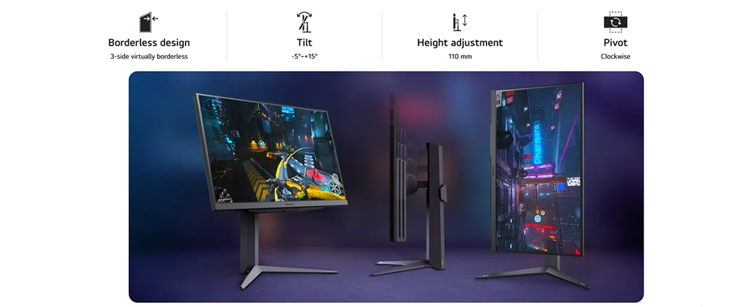 LG 27GS75Q-B Ultragear QHD (2560x1440) Gaming Monitor (Black) overview 6