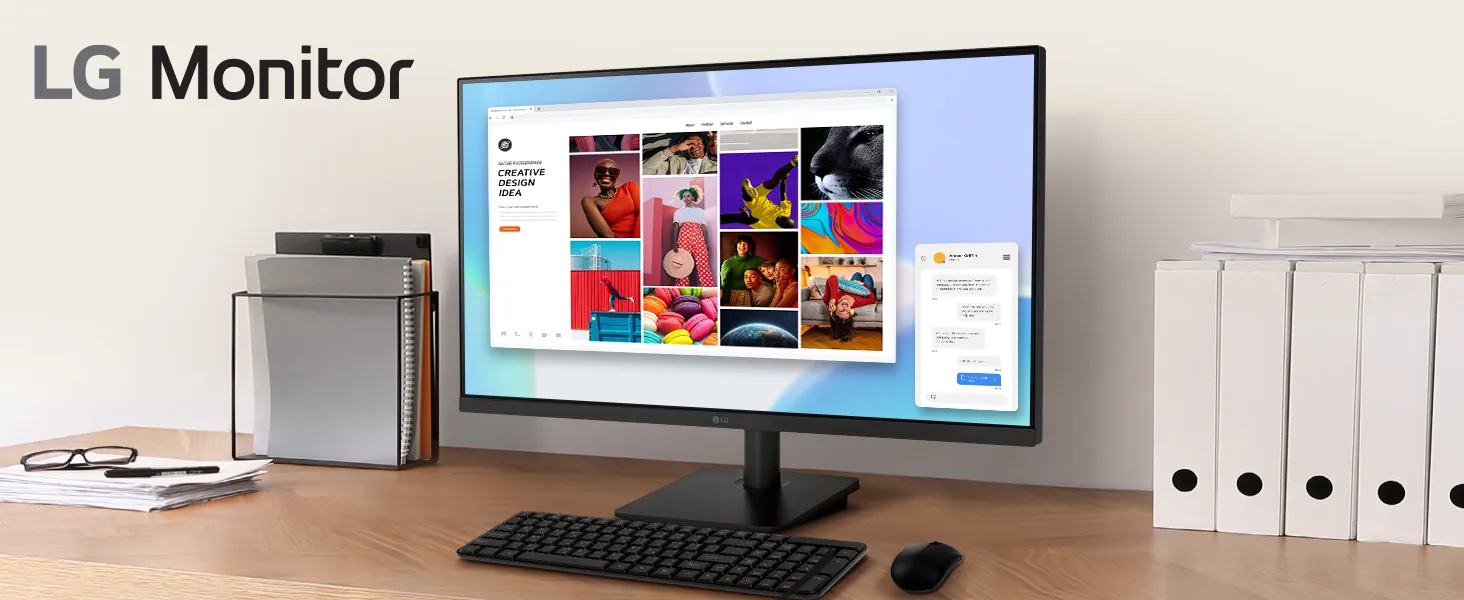 LG 27MS500-B 27 inch IPS FHD (1920x1080) 100Hz 5ms Reader Mode Borderless Design OnScreen Control Black Stabilizer DAS Crosshair HDMI Black overview 1