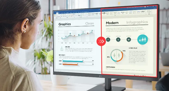 LG 27MS500-B 27 inch IPS FHD (1920x1080) 100Hz 5ms Reader Mode Borderless Design OnScreen Control Black Stabilizer DAS Crosshair HDMI Black overview 8