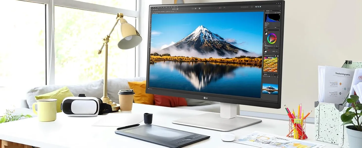 LG 27US550-W 27" 4K UHD Ultrafine IPS Computer Monitor overview 1