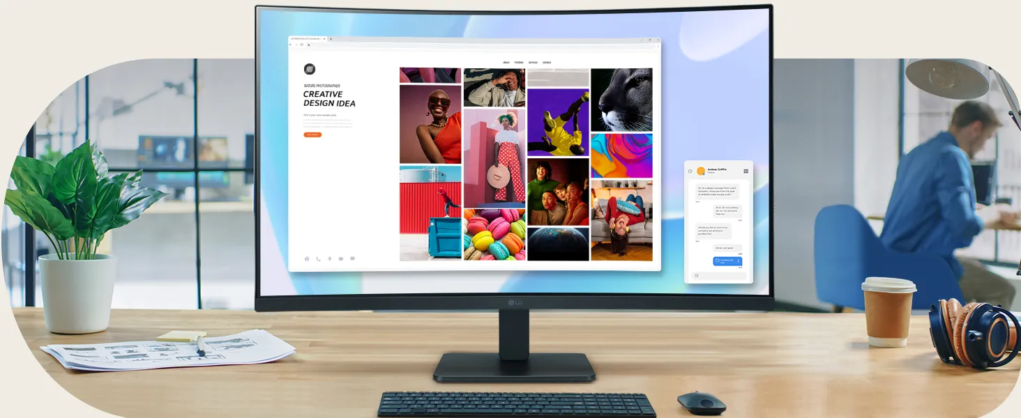 LG 32MR50C-B 31.5" Inch 100 Hz Curved Monitor (Black) overview 1