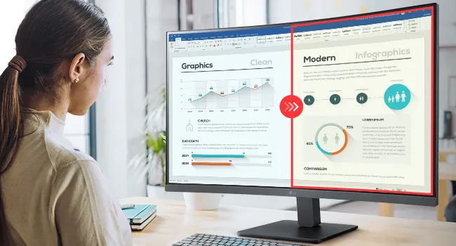 LG 32MR50C-B 31.5" Inch 100 Hz Curved Monitor (Black) overview 3