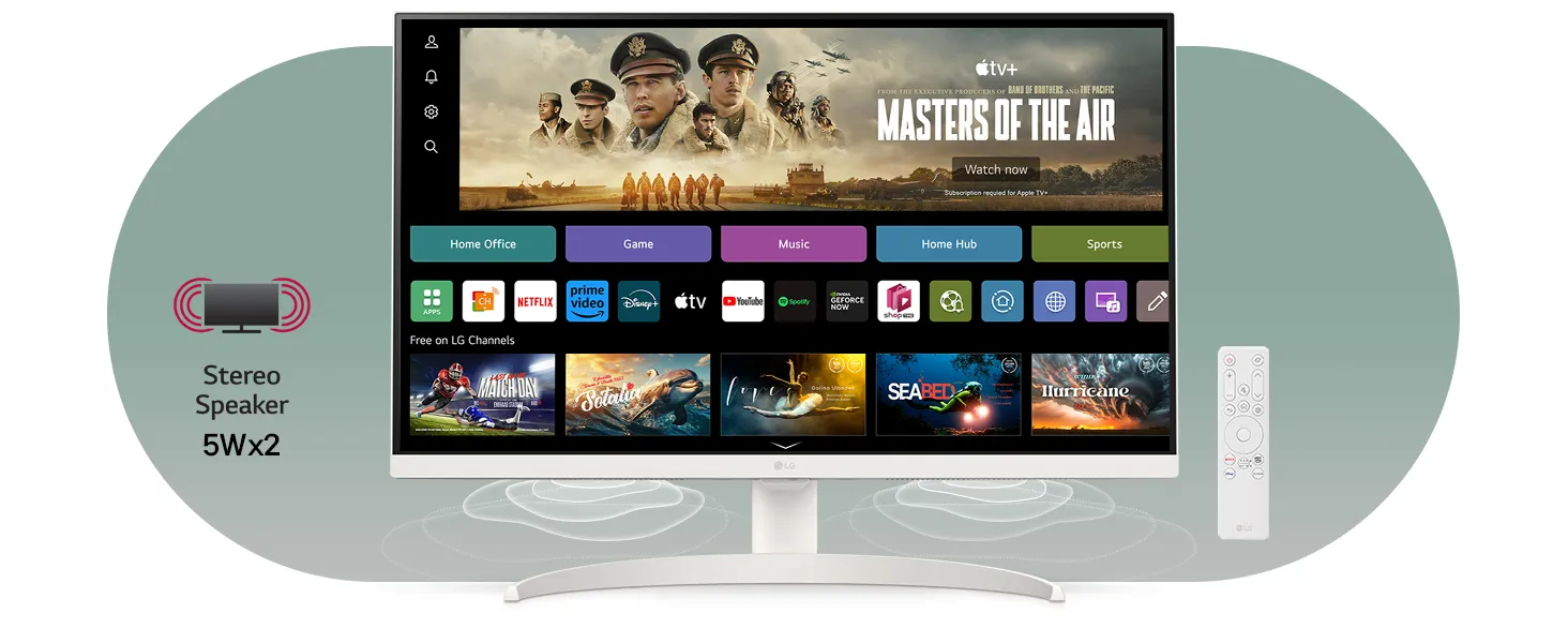 LG 32SR75U 32" 4K UHD (3840 x 2160) Smart Monitor with Steaming TV (White) overview 4