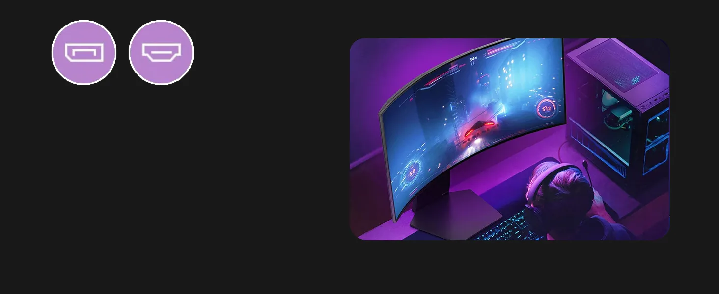LG 34GS95QE 34 inch 21:9 Ultragear OLED WQHD 800R Curved Gaming Monitor overview 13