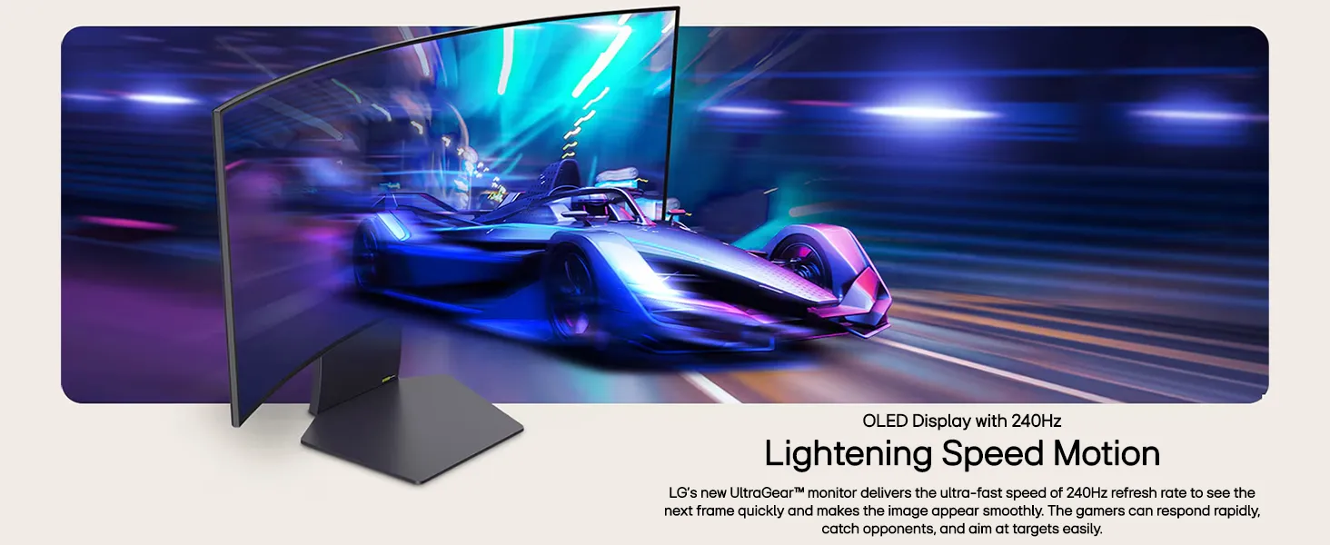 LG 34GS95QE 34 inch 21:9 Ultragear OLED WQHD 800R Curved Gaming Monitor overview 7