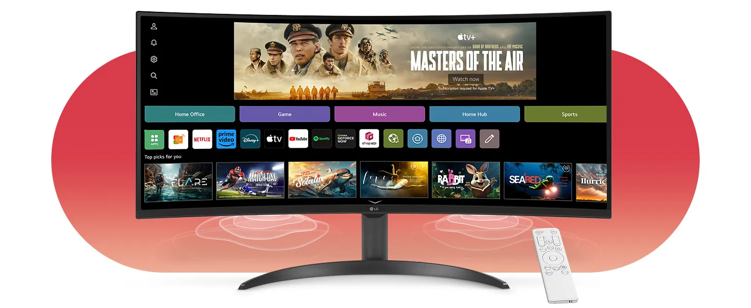 LG 34SR60QC 34" WQHD (3440x1440) Curved (1800R) UltraWide 21:9 Smart Monitor (Black) overview 2