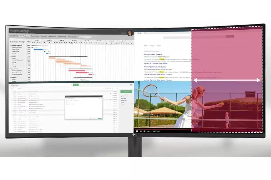 LG 34WR50QC-B Ultrawide 1440P 100Hz VA Curved Monitor overview 2