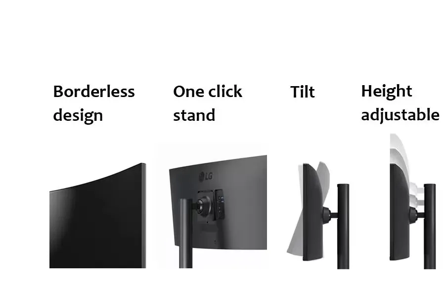LG 34WR55QC-B 34" Curved UltraWide WQHD HDR 10 100Hz Monitor (Black) overview 7
