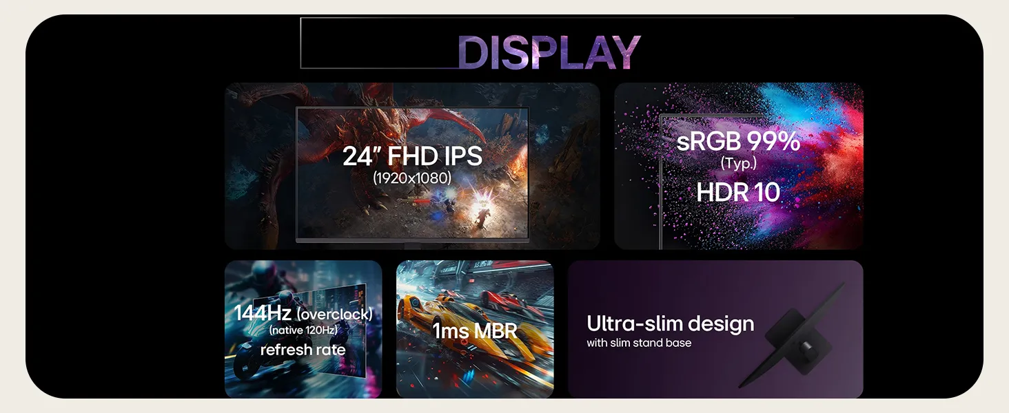LG UltraGear 24G411A-B 24 Inch Gaming Monitor overview 2