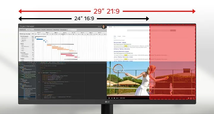 LG UltraWide 29U511A UWFHD 1080p IPS 29 inch Monitor overview 1