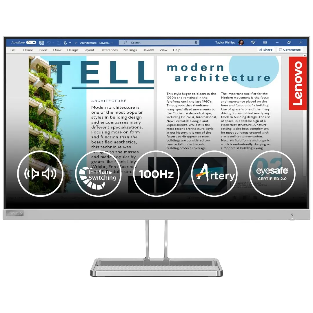 Lenovo L27i-40 68.58cms (27) FHD IPS Monitor overview 1