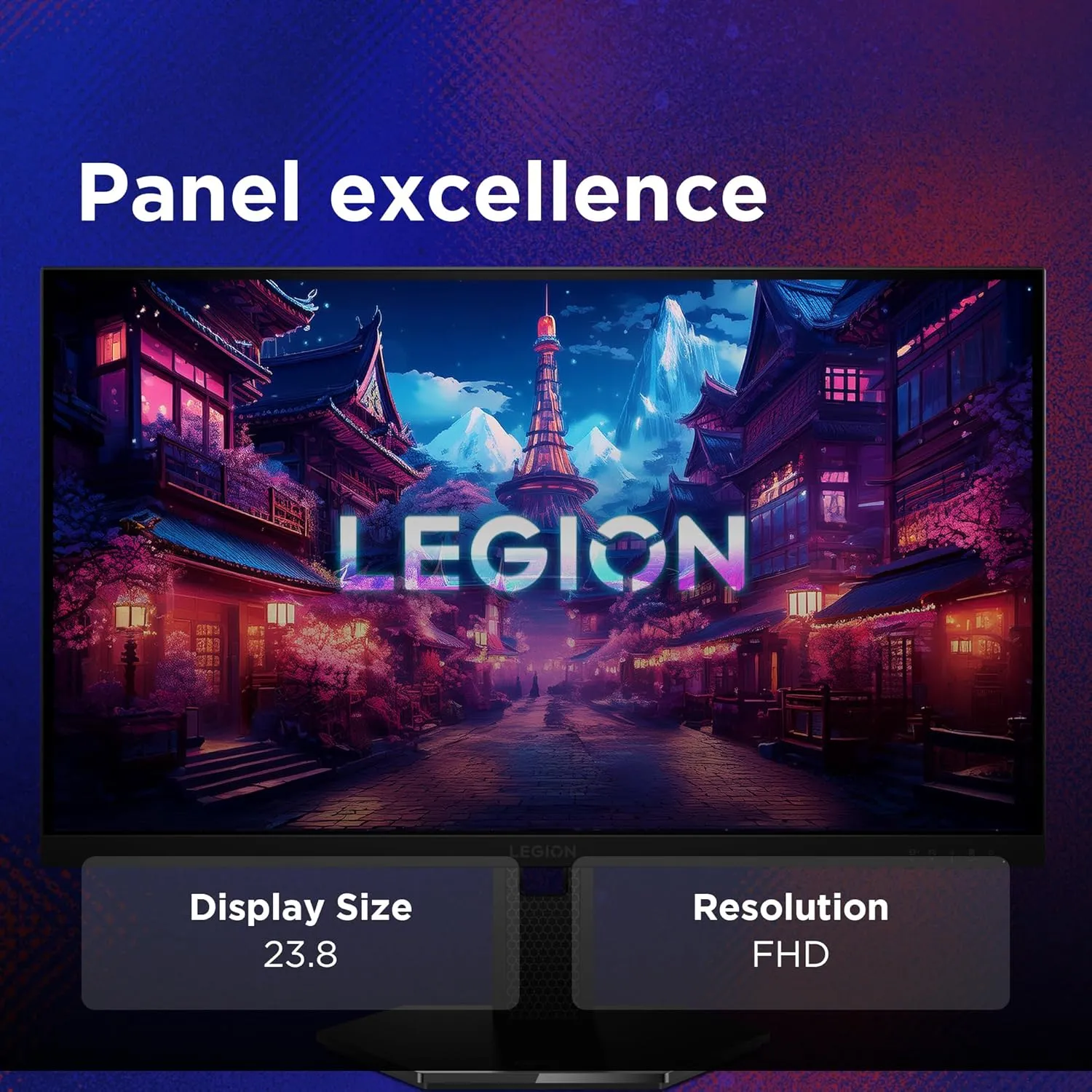 Lenovo Legion 24-10 23.8" FHD IPS 240 Hz Gaming Monitor (68C4GAC4IN) overview 1