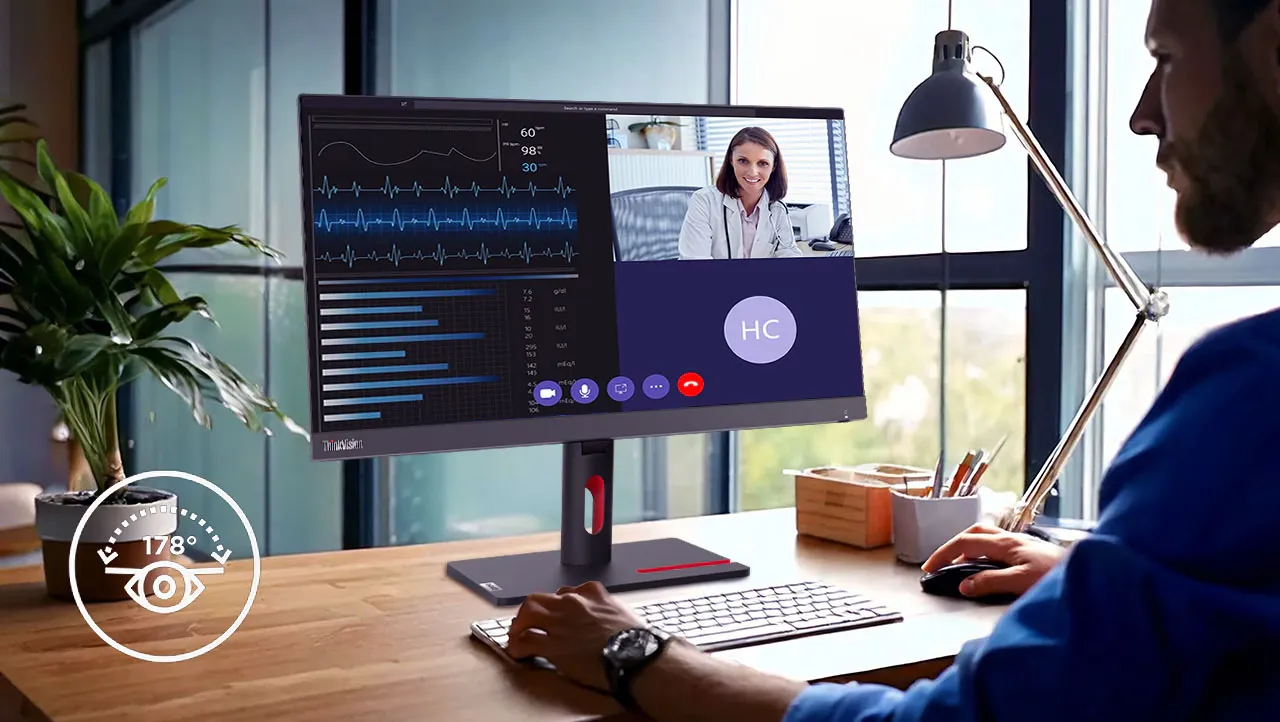 Lenovo ThinkVision S22i-30 21.5 Inch FHD 75Hz Eye safe Office IPS Monitor overview 2