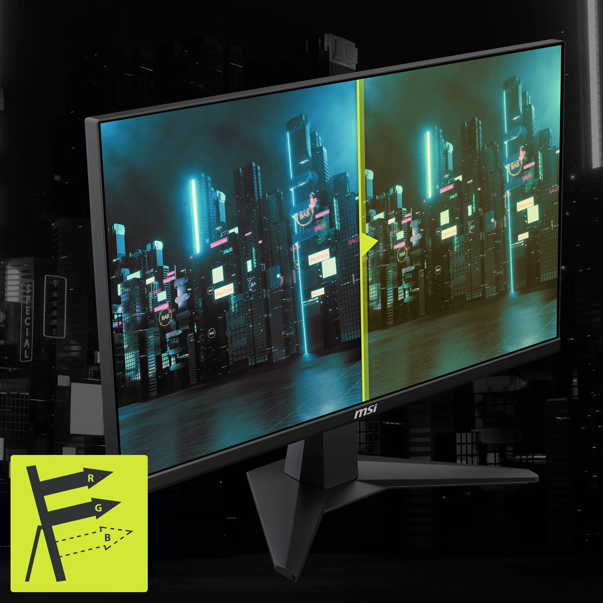 MSI MAG 255XF 25-inch 1920 x 1080 (FHD) 0.5ms Rapid IPS Gaming Monitor (Black) overview 6