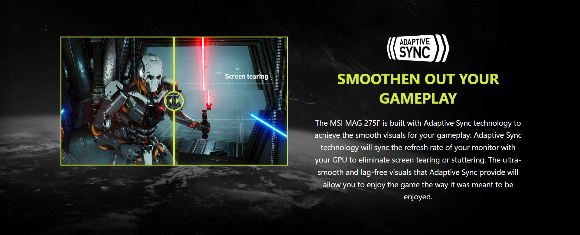 MSI MAG 275F 27 inch Full HD HDR 180 Hz Gaming Monitor overview 3