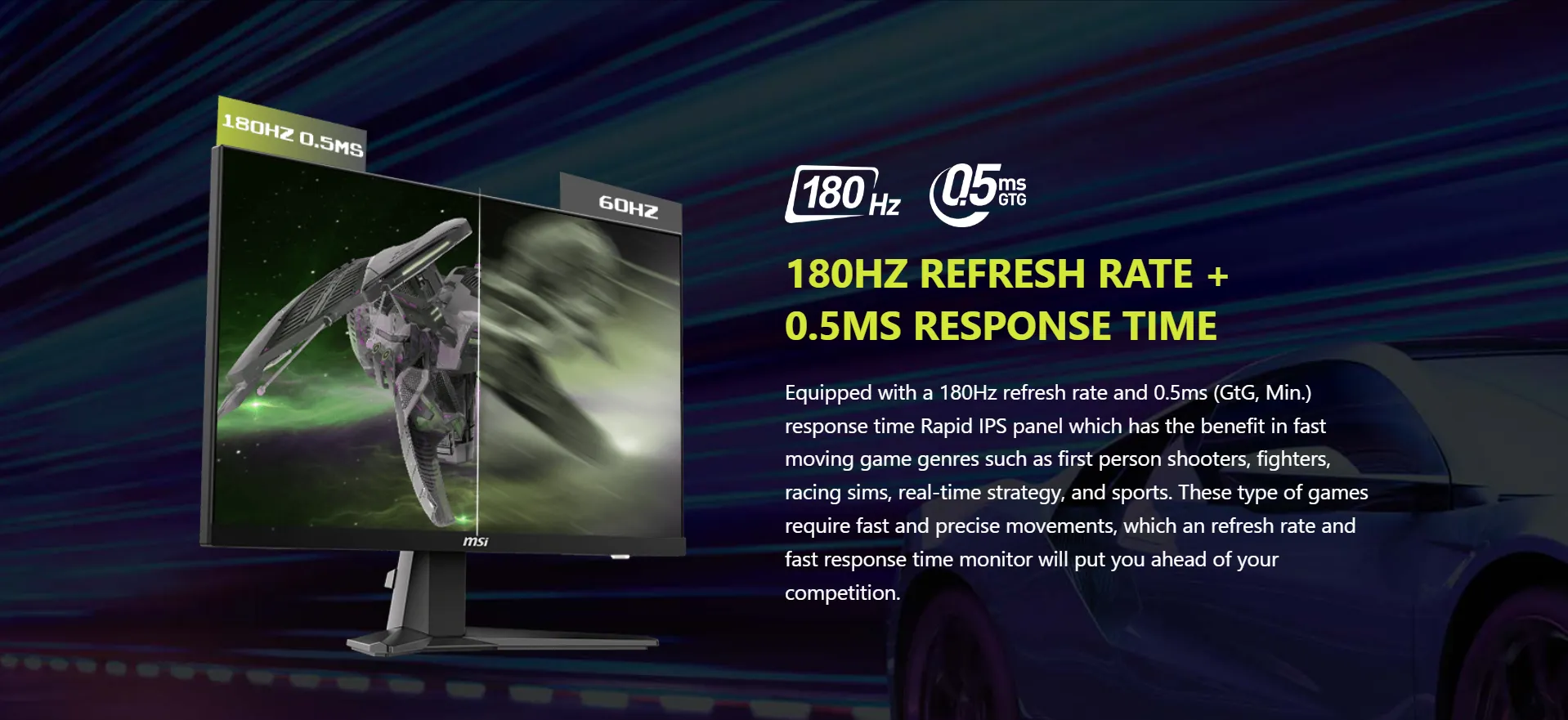 MSI MAG 275F 27 inch Full HD HDR 180 Hz Gaming Monitor overview 6