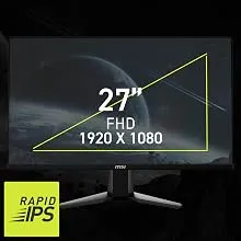 MSI MAG 275F E20 27 Inch FHD Gaming Monitor - Black overview 3