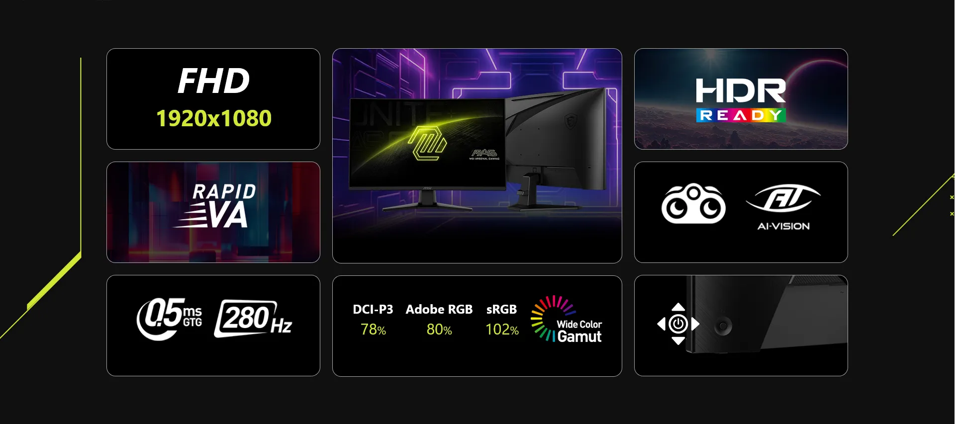 MSI MAG 276CXF 27" FHD 280Hz Curved Gaming Monitor overview 2