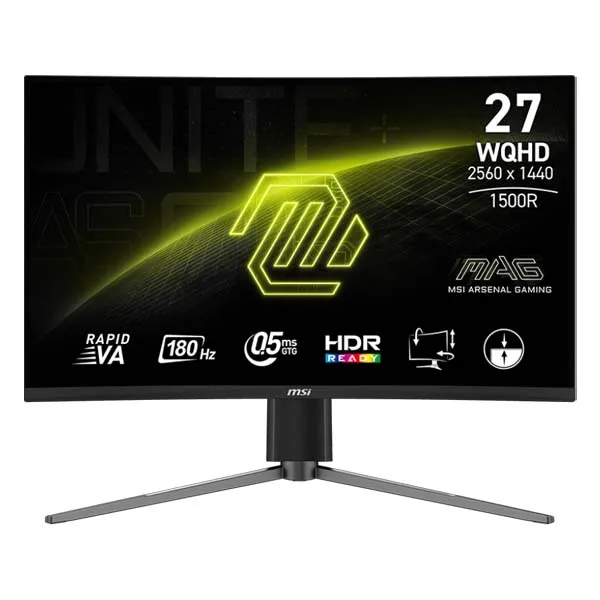 MSI MAG 27CQ6PF 27-inch QHD 2560x1440 180hz Monitor (Black)