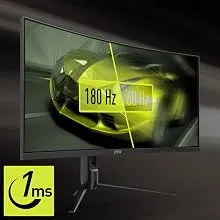 MSI MAG 342CQR E2 34 Inch 2K UWQHD Curved Gaming Monitor - 1500R 3440 x 1440 Resolution, 180 Hz / 1ms (MPRT), Adaptive Sync - DP 1.4a, HDMI 2.0b CEC, 95% DCI-P3, AI Vision, HDR Ready overview 5