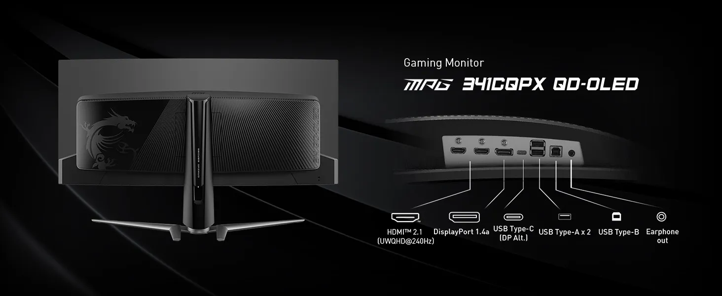 MSI MPG 341CQPX QD-OLED 34-inch Curved OLED Gaming Monitor overview 11