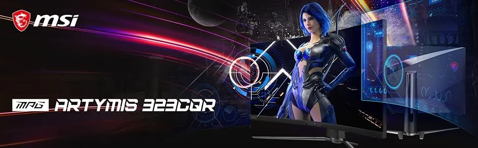 MSI MPG Artymis 323CQR 32 Inch Free Sync Curved Gaming Monitor overview 1