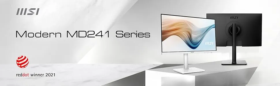 MSI Modern MD241P 24 Inch FHD IPS Professional Monitor overview 1
