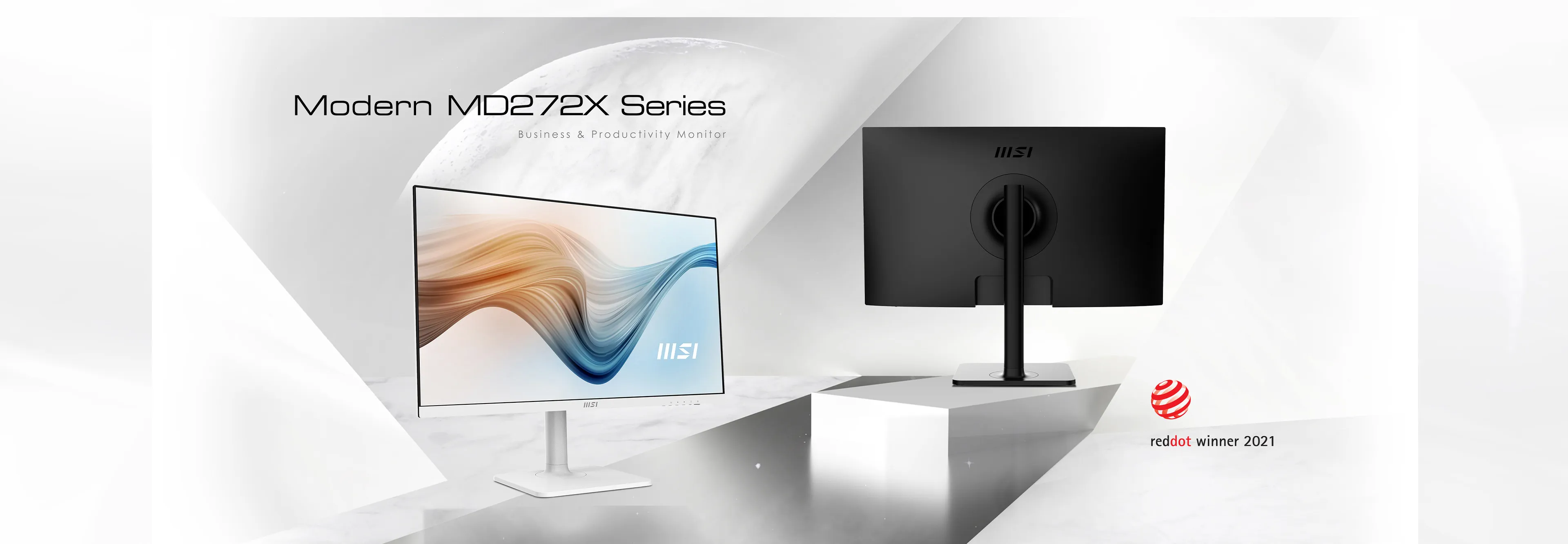 MSI Modern MD272XPW 27 Inch Monitor (White) overview 1